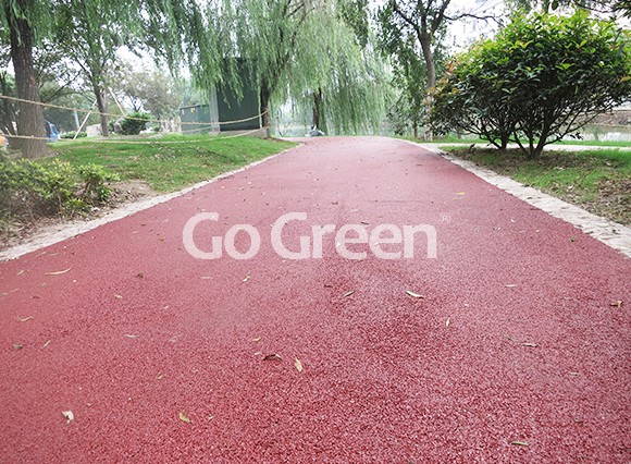 Red color asphalt project in kunshan