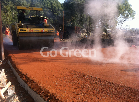 Orange Hot Mix Colored Asphalt Project in Zhejiang