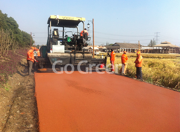 Orange Hot Mix Colored Asphalt Project in Zhejiang