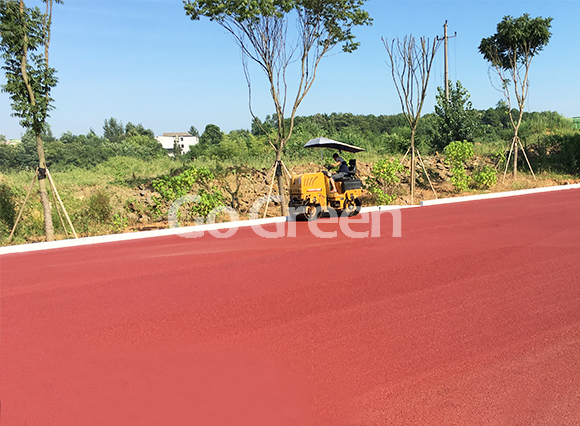 Red Hot Mix Color Asphalt Project in Huangshi City