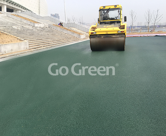 Yellow and Green Color Asphalt in Jiangsu Exhibition Hall