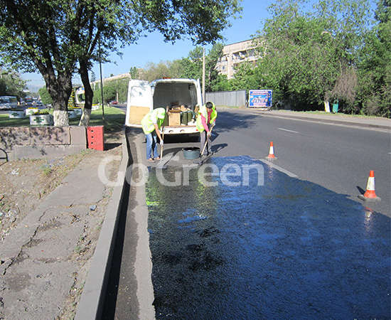 Asphalt pavement sealer project in Kazakhstan