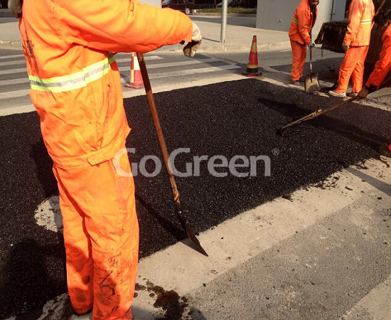 Go green cold asphalt for instant road repair