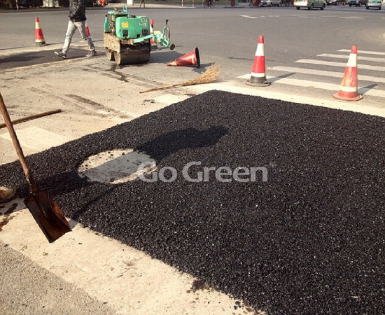 Go green cold asphalt for instant road repair