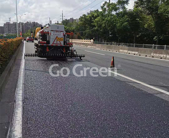 Go Green High Viscous Asphalt Sealer in Shanghai Highway Project Completed Successfully