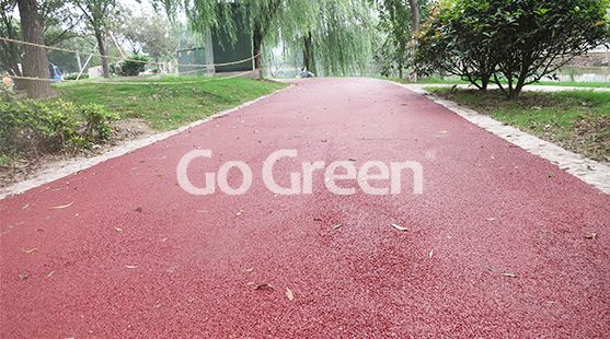 Red color asphalt project in kunshan