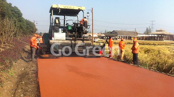 Orange Hot Mix Colored Asphalt Project in Zhejiang