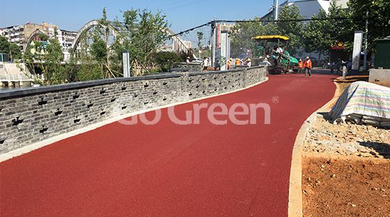 Red Hot Mix Color Asphalt Project in Huangshi City