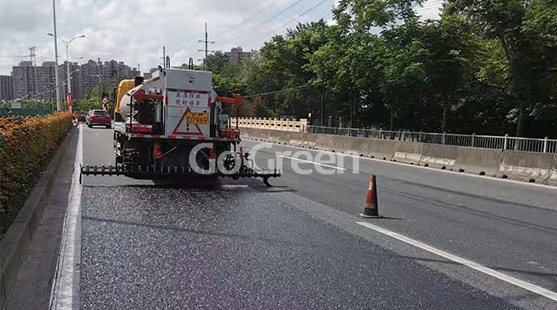 Go Green High Viscous Asphalt Sealer in Shanghai Highway Project Completed Successfully