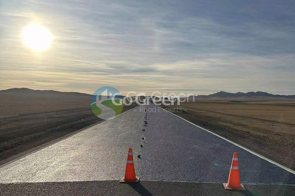 Go Green Asphalt Pavement Sealer Project in Mongolia